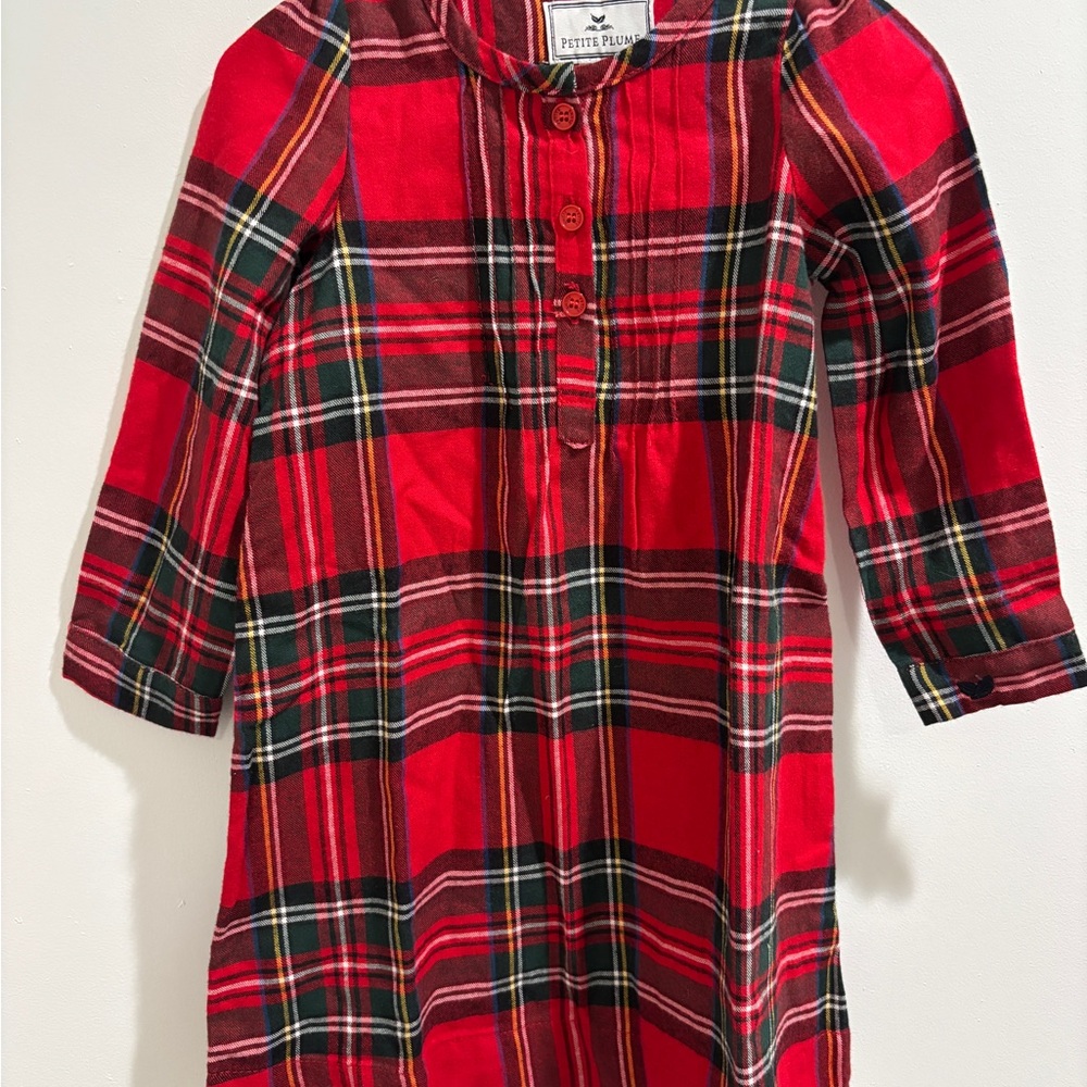 Plaid Red Kids Nightgown